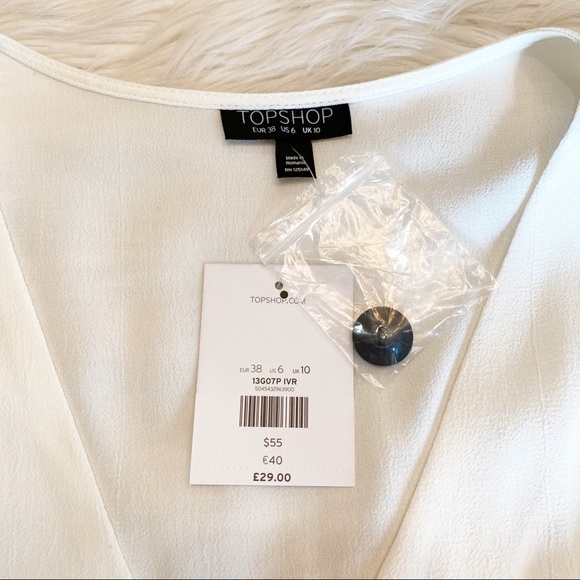 Topshop Pleated Shoulder Blouse 6 - Picture 6 of 8